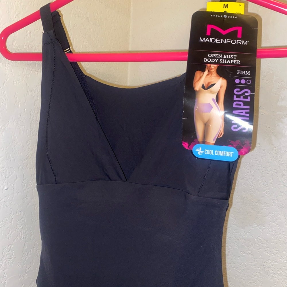 Maidenform Womens Shapewear Medium Dark Gray Firm Open Bust